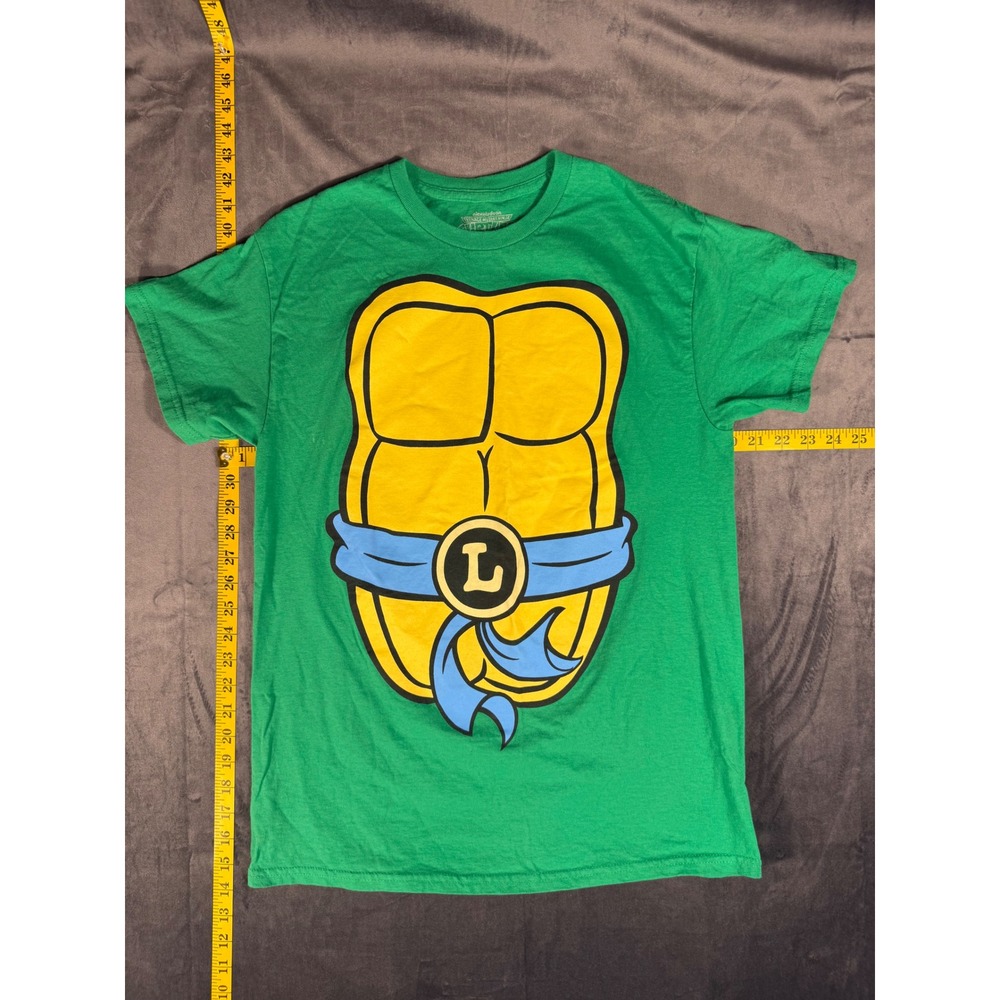 Nickelodeon TMNT T-Shirt Unisex Medium Green Leonardo Costume Shell Graphic Tee